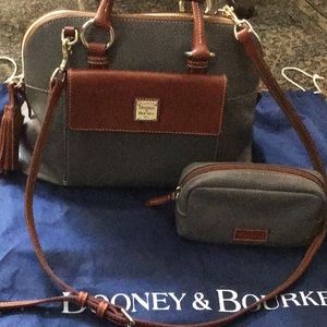 Leather Handbag and Makeup Bag Excellent Condition